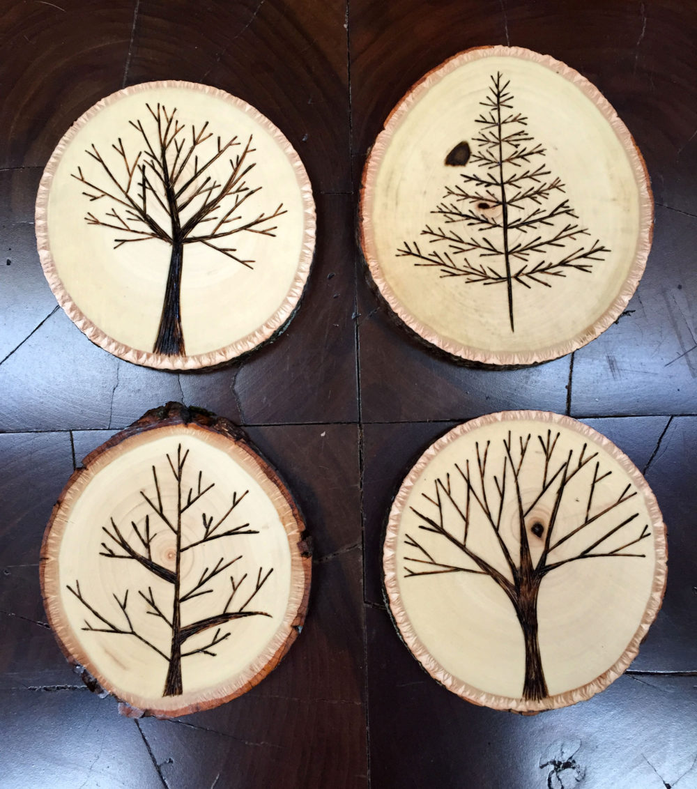 Woodburning Coasters | Melissa Lynch