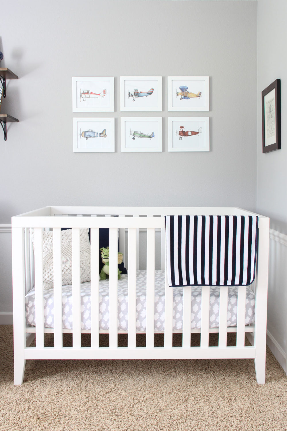 nursery with chair rail